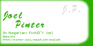 joel pinter business card
